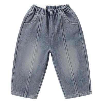 右欧儿童加绒牛仔裤冬季新款童装