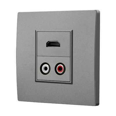 家恩音频插座型暗装高清线红白