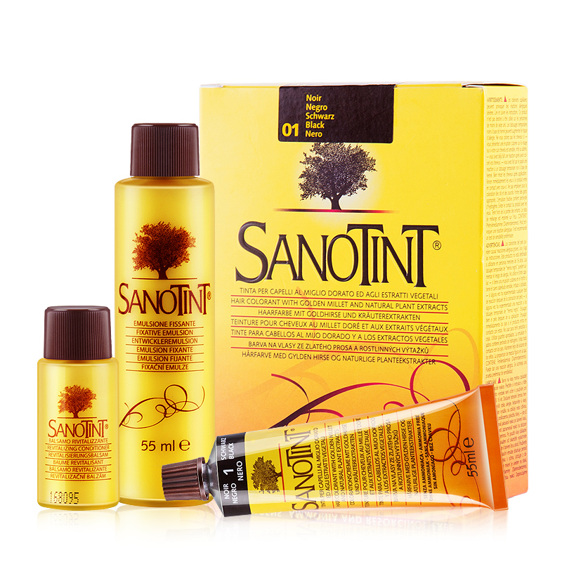 Sanotint孕妇可以专用的纯天然植物无刺激遮白发哺乳期女染发剂膏