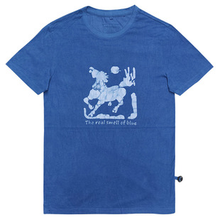 【生肖-下】手绘蜡染豆制植物蓝染手工草木染indigo全棉短袖T恤