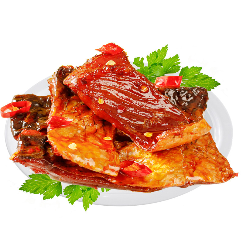 银城湘味手撕鱼排鱼尾巴袋装湖南特产香辣鱼块干休闲麻辣零食小吃