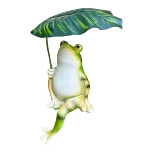 汽车尾部撑伞青蛙钓鱼摆件创意车顶玩偶装饰品电动车尾部公仔挂件