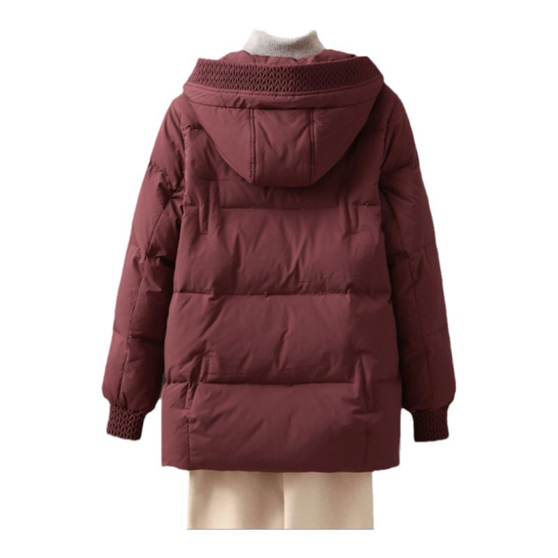 雅鹿中老年显瘦保暖羽绒服