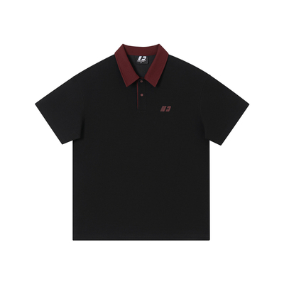 FORNINES曼巴棉撞色翻领短袖polo衫男女情侣上衣潮牌夏季半袖T恤