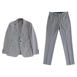 韩版修身收腰春夏休闲烟灰色西服
