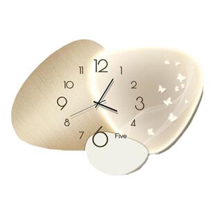 石来运转餐厅钟表挂钟2025新款客厅轻奢高档时钟创意饭厅装饰画