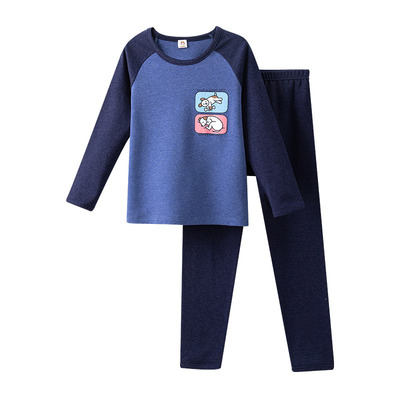 恒源祥男童纯棉色纱秋衣秋裤