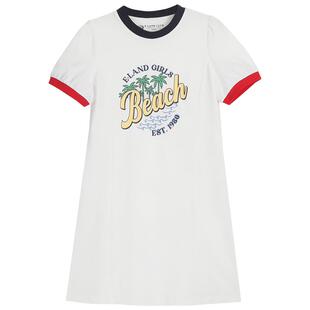 【5A抗菌】元气少女eland kids衣恋童装女童连衣裙夏季凉感短袖