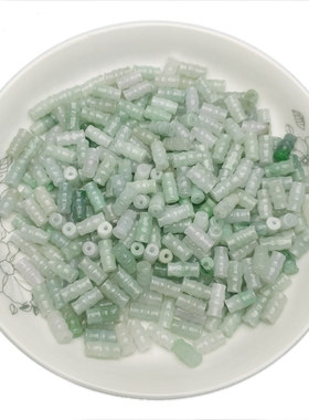 diy葫芦圆柱手编玉石竹管翡翠a货