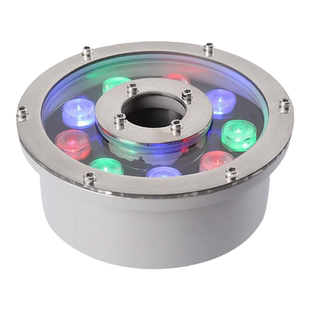 喷泉灯防水led水底灯涌泉灯七彩24v中孔水池广场旱喷灯喷泉一体灯