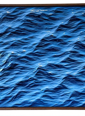 海也30cm立体海浪石膏装饰画