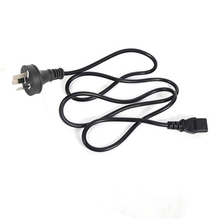 澳洲标准纯铜三孔电源线新西兰电脑主机显示器服务器品字尾插头线