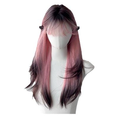 暹罗猫假发长发全头套渐变层次感