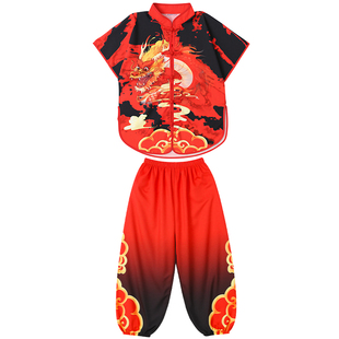 儿童武术打鼓服装训练表演练功中国舞龙功夫舞狮比赛演出服运动会