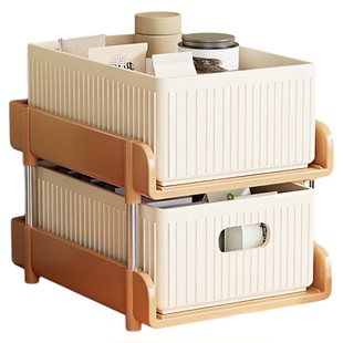 桌面收纳盒办公室抽屉式茶包分层架餐桌上零食置物架玄关整理神器