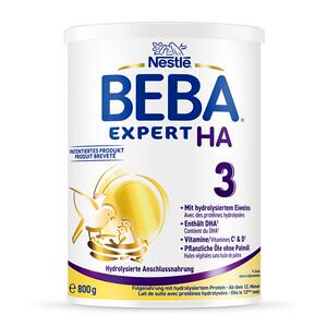 德国雀巢BEBA HA适度水解蛋白罗伊氏乳杆菌婴幼儿低敏奶粉3段进口