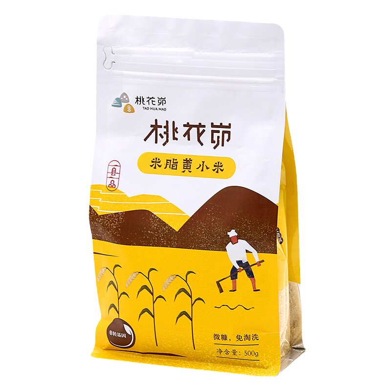 陕北桃花峁米脂黄小米五斤小包装