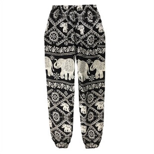 灯笼裤女宽松收口夏季薄款休闲沙滩裤女长裤阔腿泰国棉绸海边度假