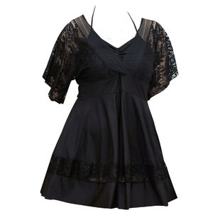 百雅2023年新款分体泳衣女款大码保守遮肉蕾丝性感时尚度假泳装夏