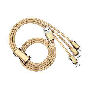 一拖三数据线短线三合一手机通用充电器适用苹果安卓华为多功能头