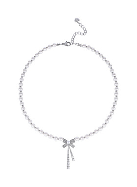 鱼头星星复古感气质锁骨链网红蝴蝶结女生轻奢小众珍珠项链礼物潮