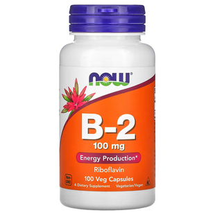 现货美国NOW诺奥维生素B2核黄素改善口腔问题100mg100粒