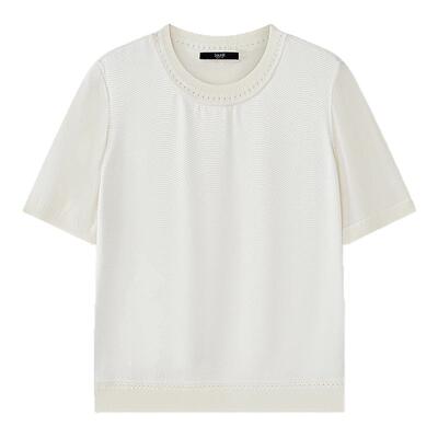 【羊毛真丝】Laurel劳芮26春新款圆领短袖针织衫LWL371M02600