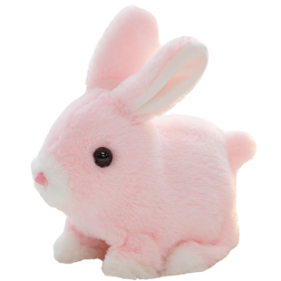 儿童小兔子毛绒玩具女孩电动仿真兔子玩偶白兔公仔婴儿宝宝1一2岁