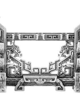 琢匠定制丨兵器架摆件全银/银镶铜定制版丨发货时间30天左右