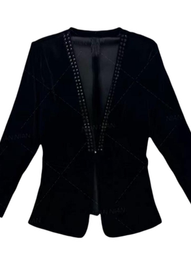 高级感金丝绒小西服外套女秋