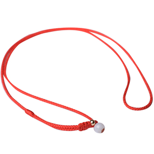 宝宝儿童金镶玉平安扣翡翠金佛吊坠挂绳高档简约细款锁骨链项链绳