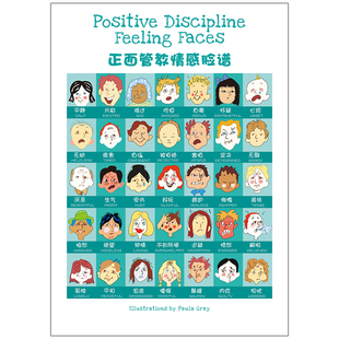 情绪认知脸谱图正面管教情绪脸谱幼儿宝宝心理知识表情海报贴纸hb