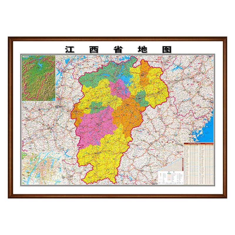 江西省地图高清地图挂画挂墙新版详细高清南昌市赣州市地图定制