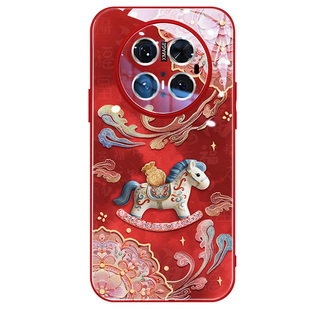 敦煌马适用华为mate80pro手机壳过年新款mate70复古文艺pura80保护套pura70镜头全包p60高级感50中国风40红色