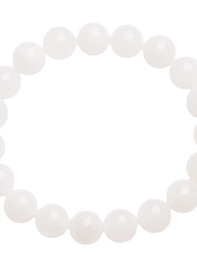 杭州灵隐天然和田玉手串白玉素圈