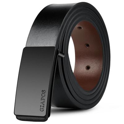GIAPOS商务平滑扣男真皮牛皮皮带