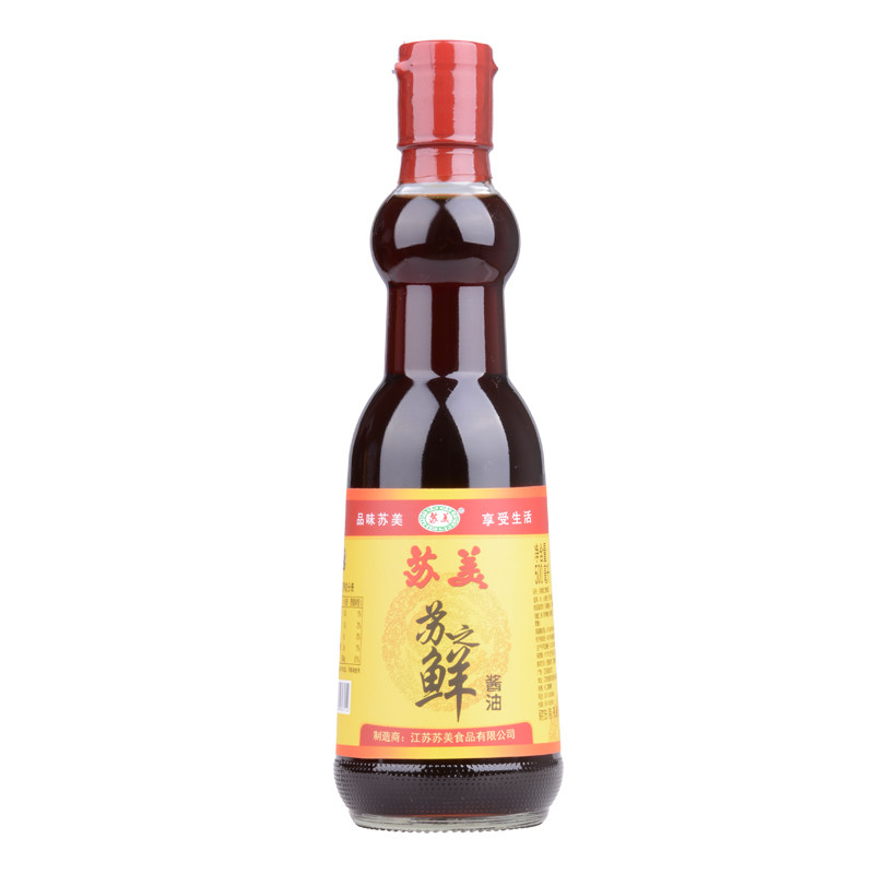 苏美白汤酱油 一级苏之鲜甜油500ml凉拌炒菜蘸饺子酿造食品包装