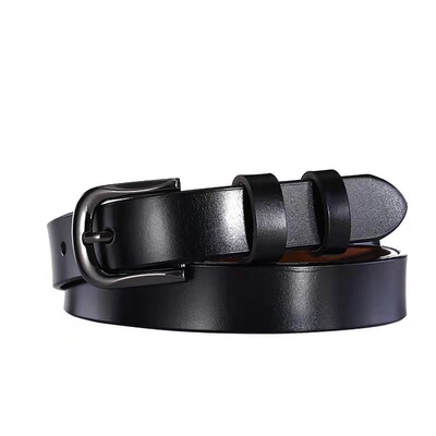 港风西裤小皮带男女ins真皮帅气