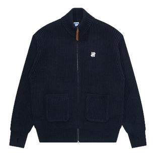 UNDEFEATED五条杠官方秋季新品时尚潮流美式军事风拉链针织开衫