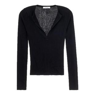 MAX MARA 日常通勤女士纯色套头V领长袖毛衣银泰百货 301574