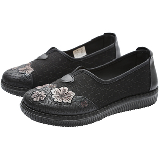 老北京布鞋女新款妈妈鞋舒适软底一脚蹬中老年老人老太太奶奶鞋子