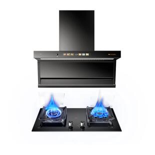 优盟抽油烟机燃气灶套餐7字烟机灶具套装家用厨房大吸力顶侧双吸