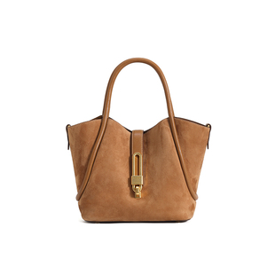 DILAKS迪莱克丝正品女包羊反绒皮手提菜篮子包通勤百搭单肩斜挎包