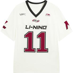 李宁球迷风短袖男士夏季2026新款男装V领上衣印花休闲冰丝运动T恤