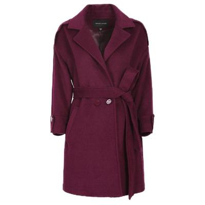 名师路呢子大衣女秋冬修身长袖