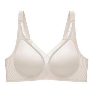 华G耀光性感深V无痕聚拢文胸罩女无钢圈软支撑上托收副乳薄杯内衣