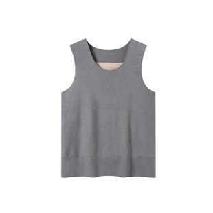 羊毛蚕丝德绒男大童青少年保暖背心高中生冬季加绒初中生马甲内穿