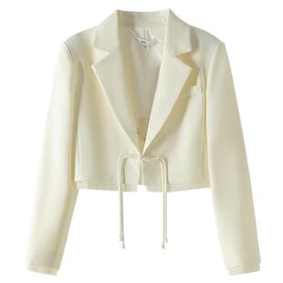 zklin国风新中式高级感小西装外套女高腰设计感小众2025春秋新款