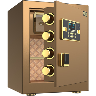 红光保险柜家用小型办公保险箱45/50/60/25cm防盗全钢指纹密码保管箱夹万床头隐形入墙送货上楼 终身免费保修