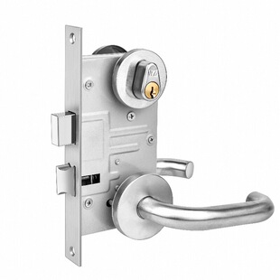 防火门锁不锈钢消防安全把手全套通用型锁芯通道配件把手消防锁体